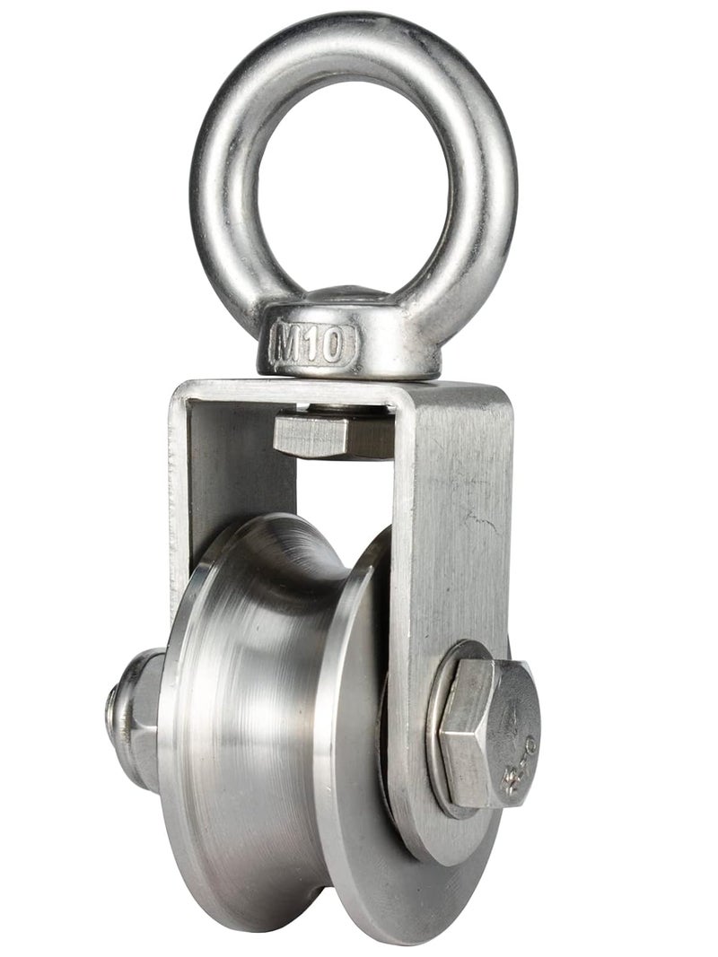 KCNOFNC Heavy Duty Cable Single Pulley Block Wheel for Wire Rope with Ball Bearings, DIY Pulley System for Gym Equipment Workout, Winch, Lifting - Image 1